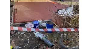 Монтаж резинового покрытия